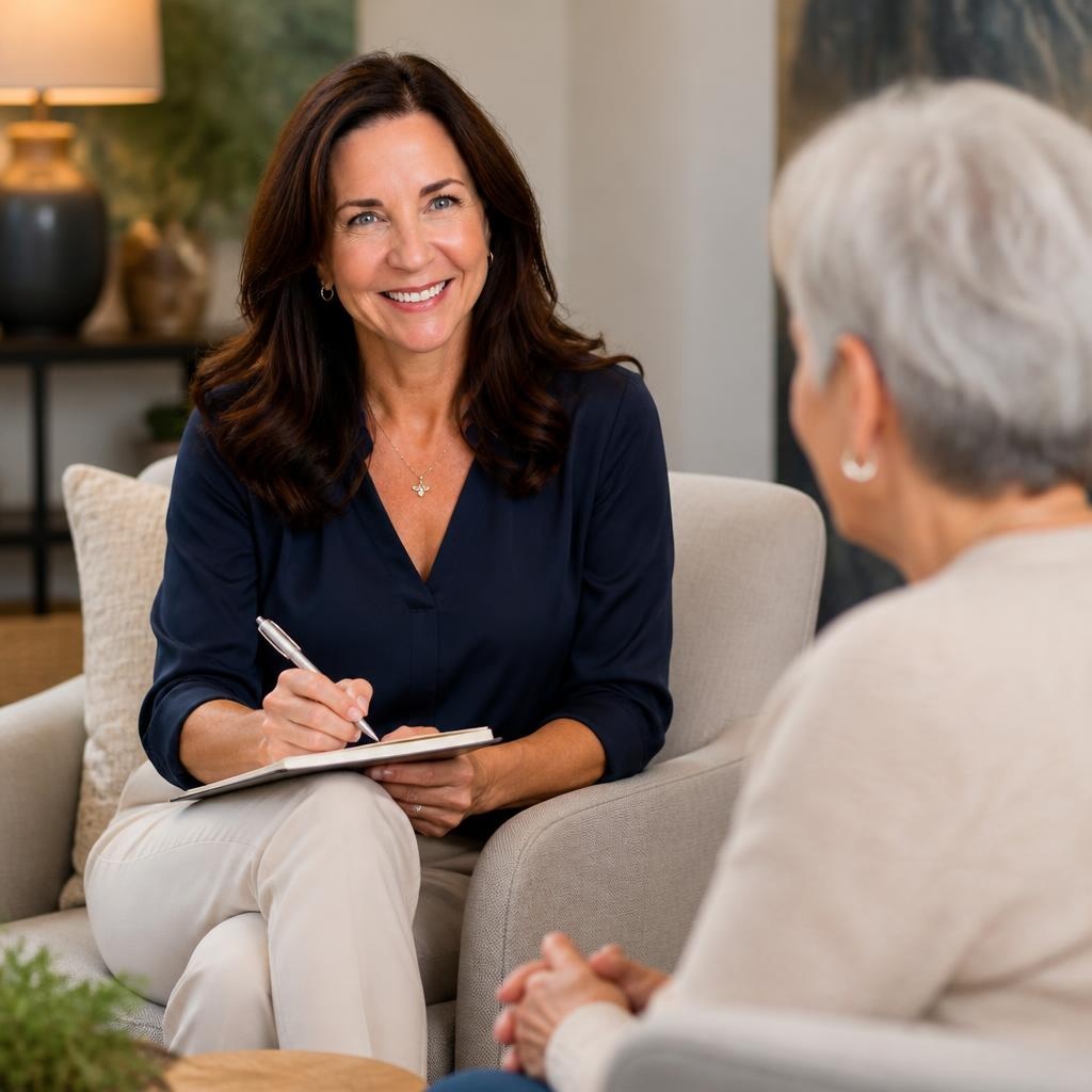 Monica T. Johnson in a coaching session with a client